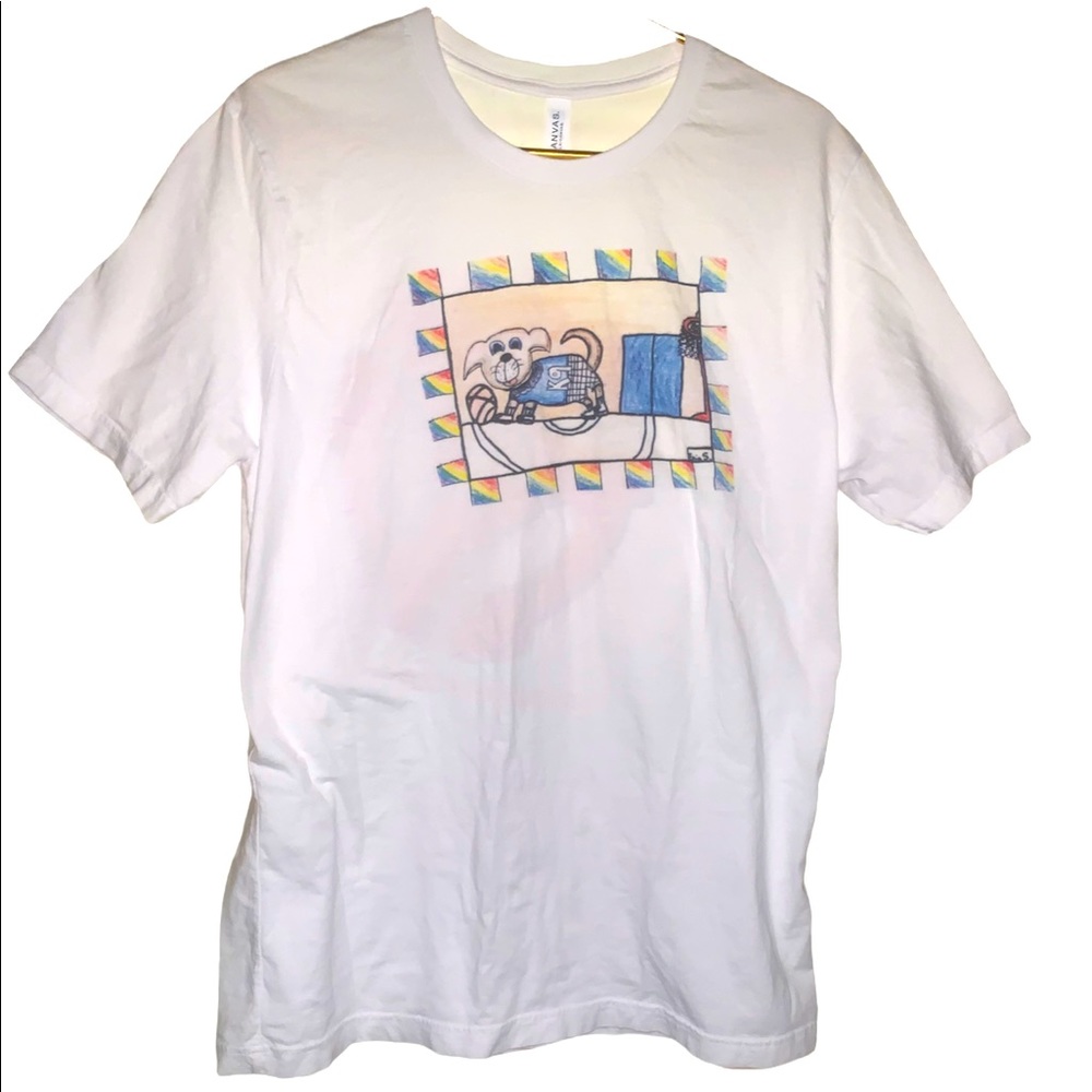 Big squid productions Bella + Canvas graphic T-shirt double sided sz XL dog K9